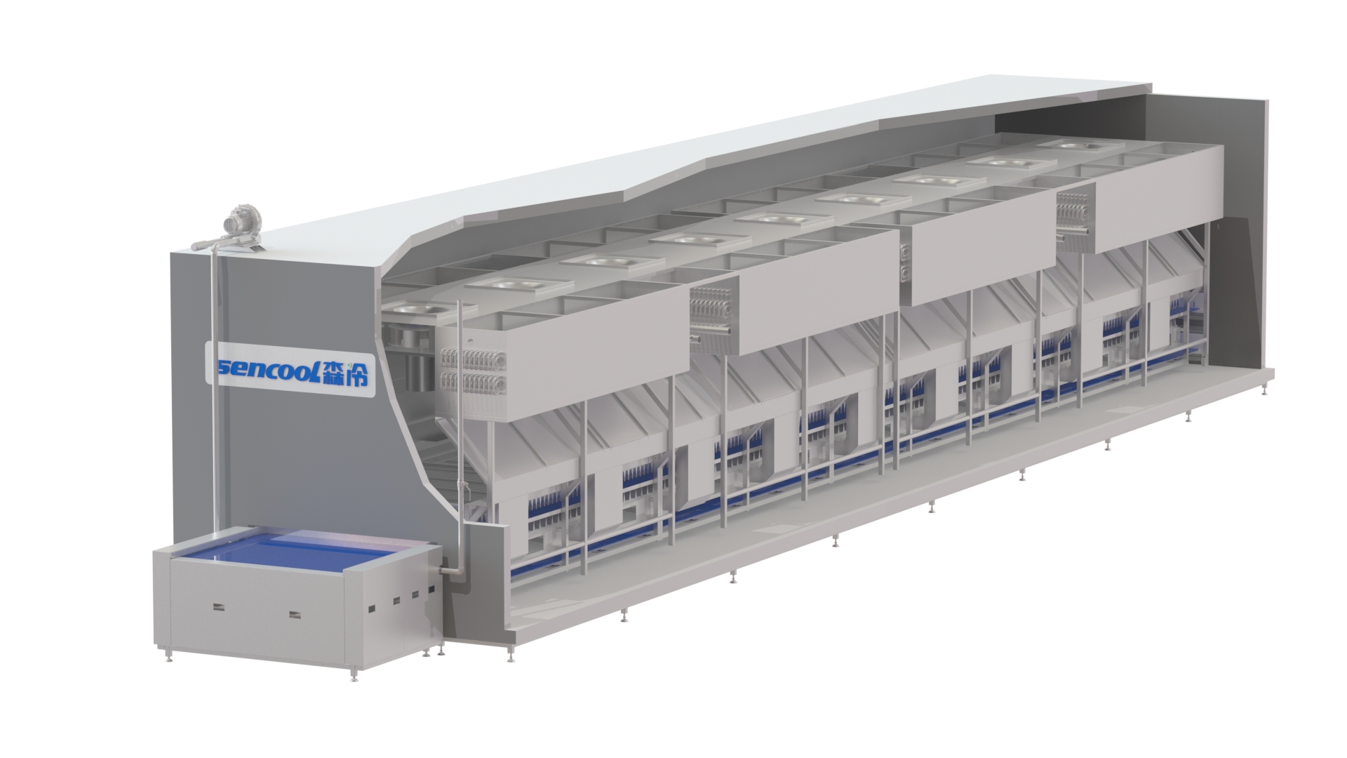高效對撞網帶速凍機